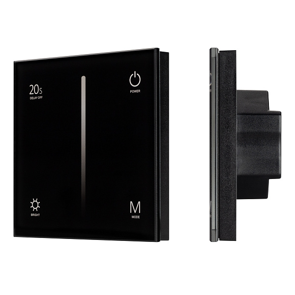 Панель SMART-P6-DIM-G-IN Black (12-24V, 4x3A, Sens, 2.4G) (Arlight, IP20 Пластик, 5 лет) Lednikoff