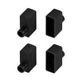 Заглушка WPH-FLEX-0616-SIDE BLACK с отверстием (Arlight, Пластик)